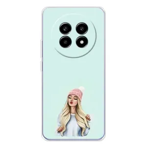 Силиконовый Чехол на Realme 13 Pro Plus с картинкой Стильных Девушек (В шапке)