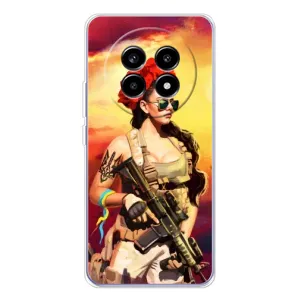 ЗСУ Чохли (TPU) для Realme 13 Pro Plus (Жінка солдат)