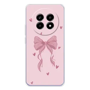 Чехол банты для Realme 13 Pro (Бант на розовом)