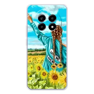 Чехол Стильные девушки на Realme 13 Pro (Девушка на поле)