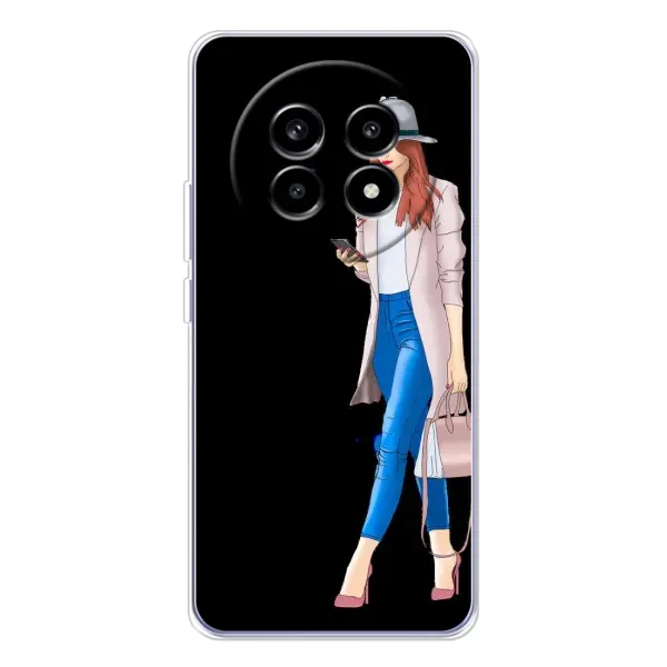 Чехол с рисунком «Девушка со смартфоном» для Realme 13 Pro Чехол с рисунком «Девушка со смартфоном» для Realme 13 Pro