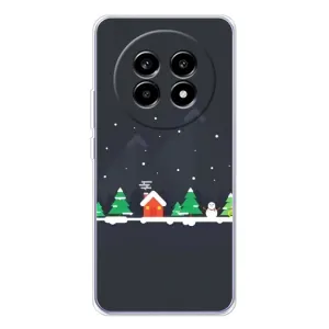 Силиконовый бампер на рождество для Realme 13 Pro (Город зимний)
