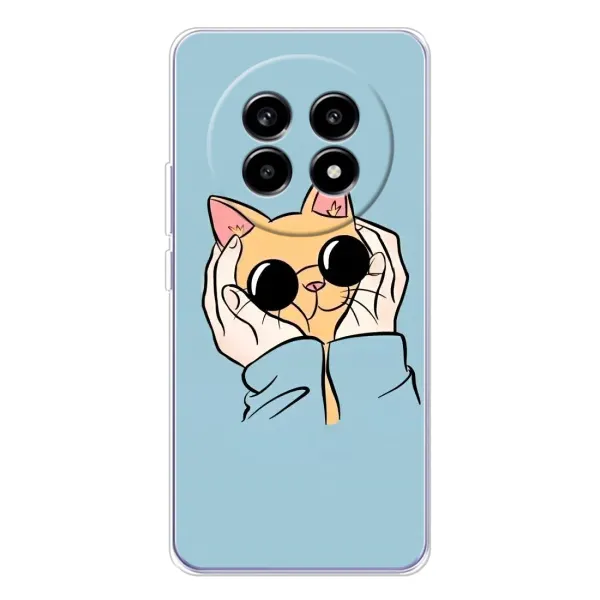 Чехол с рисунком «КОТИК в очках» для Realme 13 Pro