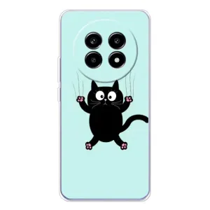 Силіконовий чохол з котиком для Realme 13 Pro (Падаючий кіт)