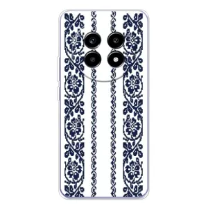 Силиконовый Чехол на Realme 13 Pro с картинкой Вышиванки (Синяя вышиванка)