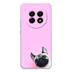 Бампер для Realme 13 Pro з картинкою "Песики" (Собака на рожевому)