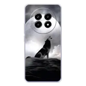 Чохол з Вовком на Realme 13 Pro (Вовк і місяць)