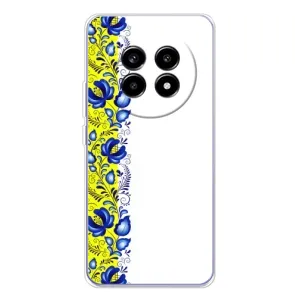 Силиконовый Чехол на Realme 13 Pro с картинкой Вышиванки (Желто-синяя вышиванка)