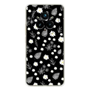 Чохли з тематикою "КВІТИ" на Realme 14 Pro 5G (цвітіння на чорному)