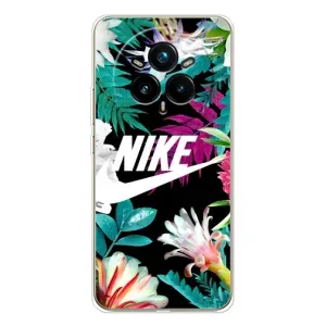 Силиконовый Чехол на Realme 14 Pro 5G с картинкой Nike (Цветочный Nike)