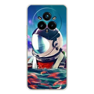 Силиконовый Чехол с принтом "Космонавты" на Realme 14 Pro 5G (Космонавт в воде)