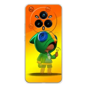 Чехол Бравл Старс для Realme 14 Pro 5G (LEON в кофте)
