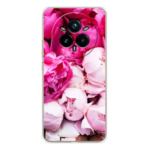 Чехол с рисунком «Пионы» для Realme 14 Pro 5G Чехол с рисунком «Пионы» для Realme 14 Pro 5G