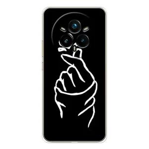 Чохол (Знак сердечка) для Realme 14 Pro 5G (Сердечко на чорному)