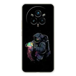 Силиконовый Чехол с принтом "Космонавты" на Realme 14 Pro 5G (В руках земля)