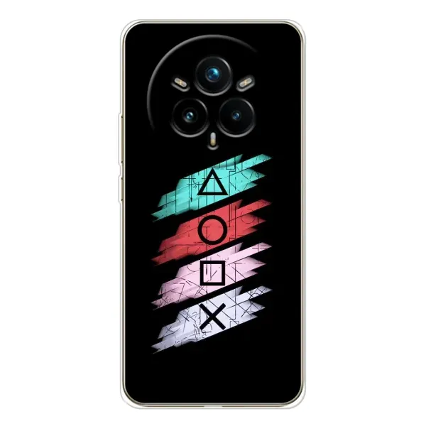 Чехол с рисунком «Значки Sony» для Realme 14 Pro 5G Чехол с рисунком «Значки Sony» для Realme 14 Pro 5G