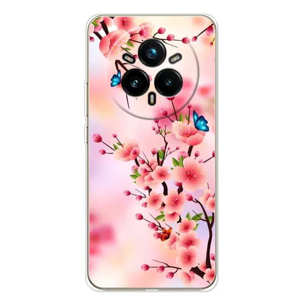 Чехол с рисунком «Бабочки на сакуре» для Realme 14 Pro Plus Чехол с рисунком «Бабочки на сакуре» для Realme 14 Pro Plus