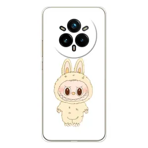 Чехол с принтом Лабубу для Realme 14 Pro Plus (Бежевый Лабубу)