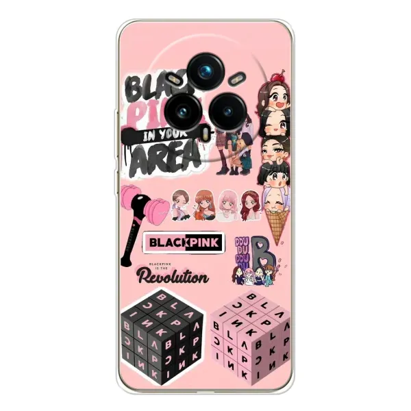 Чехол с рисунком «BLACK PINK коллаж» для Realme 14 Pro Plus Чехол с рисунком «BLACK PINK коллаж» для Realme 14 Pro Plus