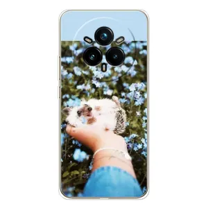 Чехлы с изображением разных животных для Realme 14 Pro Plus (Ежик на руках)