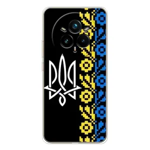 Силиконовый Чехол на Realme 14 Pro Plus (Герб и вышыванка)