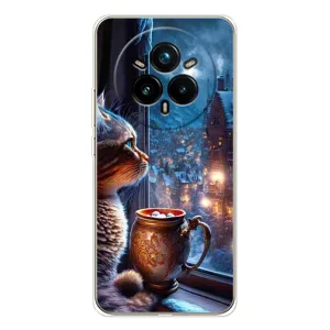 Чехлы на Новый Год Realme 14 Pro Plus (Кот новогодний)