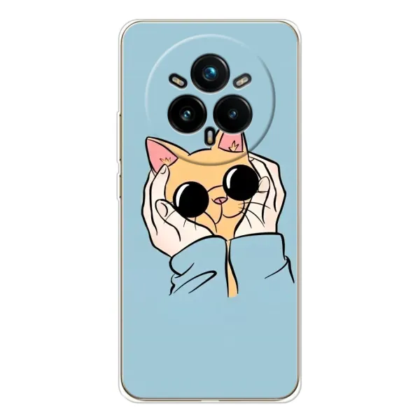 Чехол с рисунком «КОТИК в очках» для Realme 14 Pro Plus