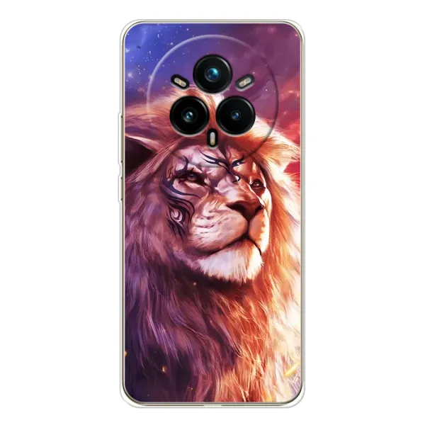 Чехол с рисунком «Красочный ЛЕВ» для Realme 14 Pro Plus