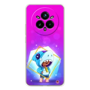 Чехол Бравл Старс для Realme 14 Pro Plus (Леон в костюме Акулы)