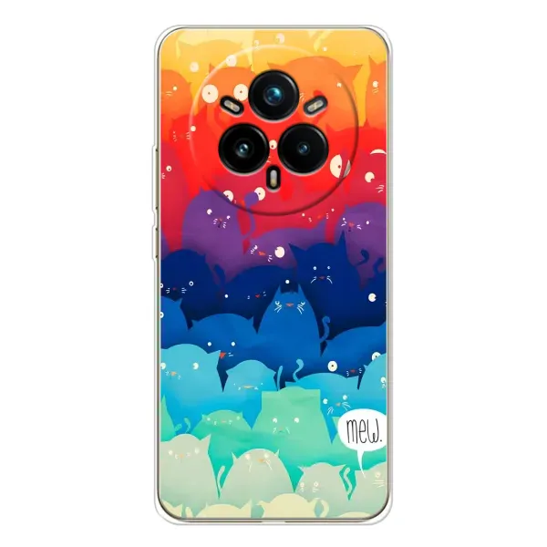 Чехол с рисунком «Mew» для Realme 14 Pro Plus