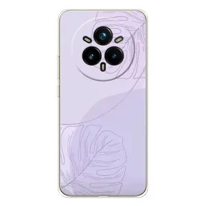 Чехол цветочный дизайн для Realme 14 Pro Plus (Монстера фиолетовая)