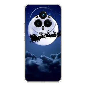 Чехол Санта Клаус для Realme 14 Pro Plus (Санта - луна)