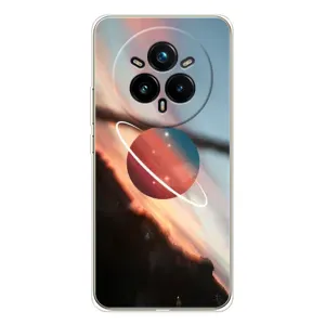 Чехол (ТПУ) с планетами на Realme 14 Pro Plus (Сатурн)