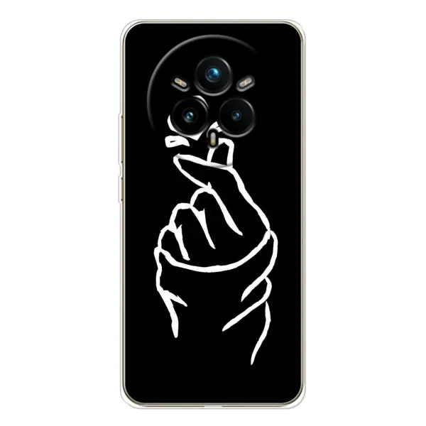 Чехол с рисунком «Сердце на черном» для Realme 14 Pro Plus