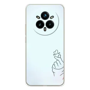 Чехлы (Знак сердечка) на Realme 14 Pro Plus (Сердце на голубом)