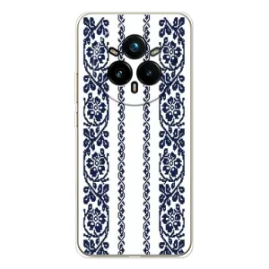 Силиконовый Чехол на Realme 14 Pro Plus с картинкой Вышиванки (Синяя вышиванка)