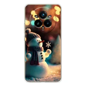 Чехлы на Новый Год Realme 14 Pro Plus (Снеговик праздничный)