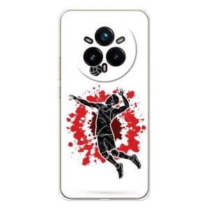 Чохли з прінтом Спортивна тематика для Realme 14 Pro Plus (Волейболіст)
