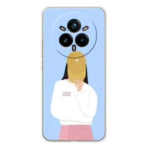 Силиконовый Чехол на Realme 14 Pro Plus с картинкой Стильных Девушек (Желтая кепка)