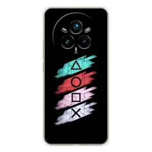 Чехол с рисунком «Значки Sony» для Realme 14 Pro Plus
