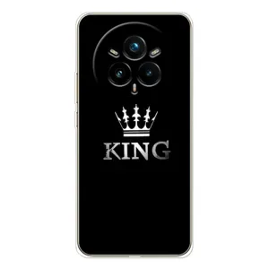 Чехол (Корона на чёрном фоне) для Реалми 14 Про (KING)
