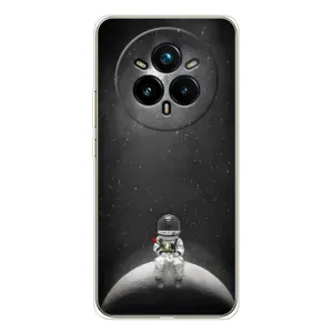 Силиконовый Чехол с принтом "Космонавты" на Realme 14 Pro (Космонавт романтик)