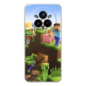 Чохли для Realme 14 Pro (Персонажі МайнКрафт) (Майн-крафт)