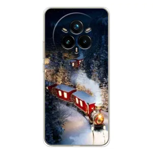 Силиконовый бампер на рождество для Realme 14 Pro (Поезд)