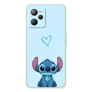 Чехол с рисунком Стич для Realme 14 (Голубой Стич)