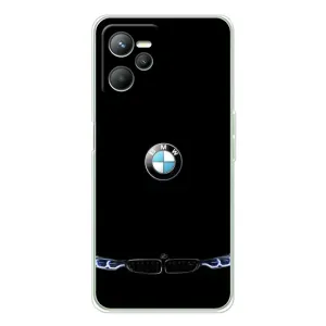Силіконовий бампер з картинкою машини на Realme 14 (Чорний BMW)