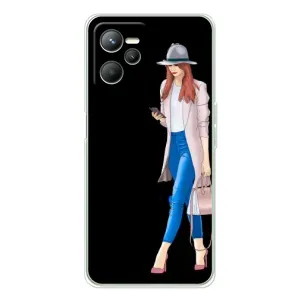 Чохол з картинкою Модні Дівчата Realme 14 (Дівчина з телефоном)
