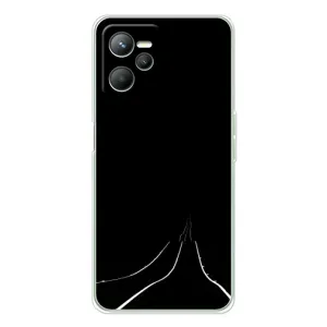Чехол с картинками на черном фоне для Realme 14 (Дорога)