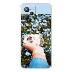 Чехлы с изображением разных животных для Realme 14 (Ежик на руках)