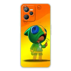 Чехол Бравл Старс для Realme 14 (LEON в кофте)